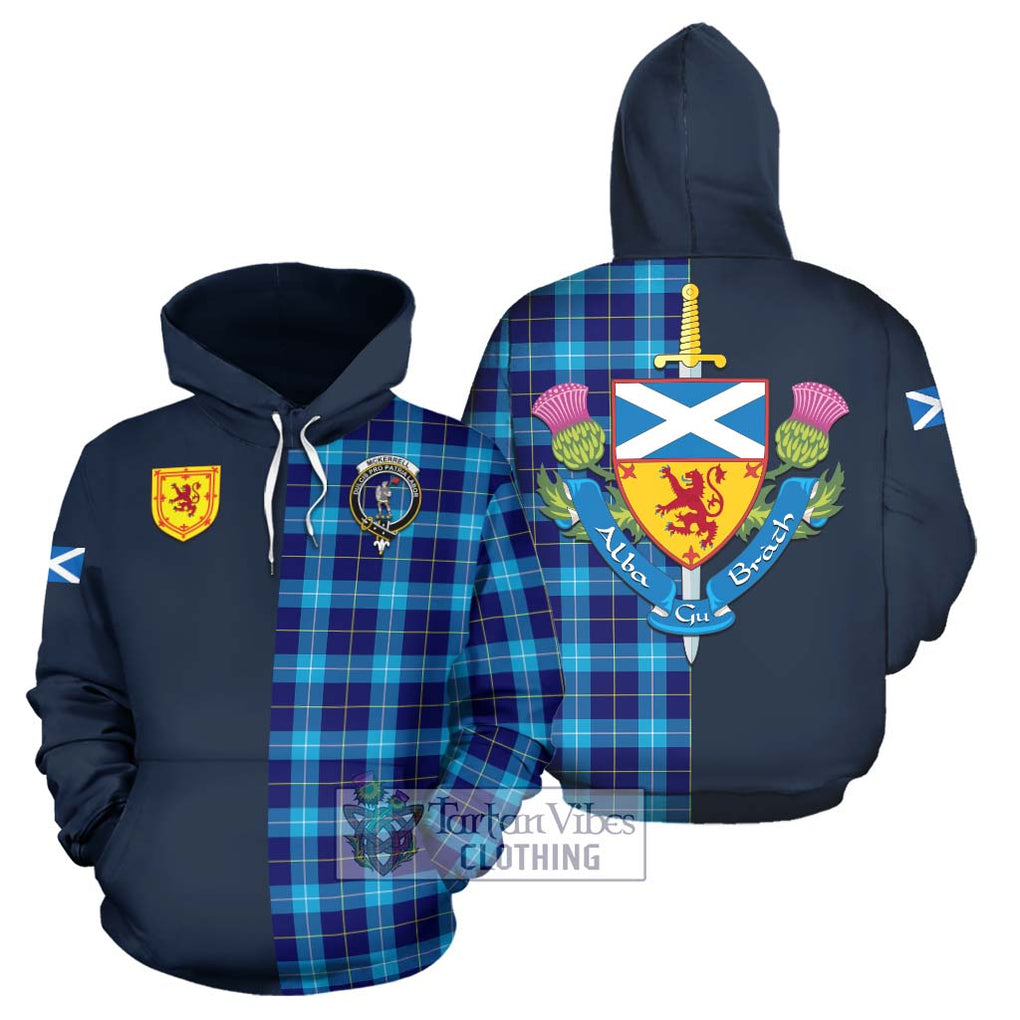 McKerrell Tartan Hoodie Alba with Scottish Lion Royal Arm Half Style Zip Hoodie - Tartan Vibes Clothing