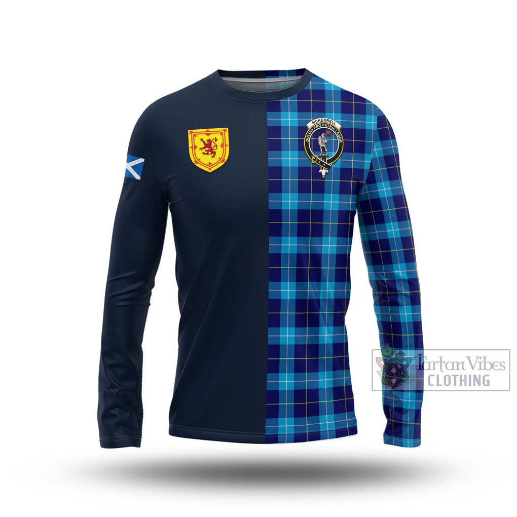 McKerrell Tartan Long Sleeve T-Shirt Alba with Scottish Lion Royal Arm Half Style Unisex - Tartan Vibes Clothing
