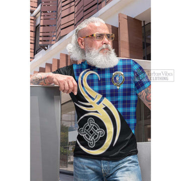 McKerrell Tartan Cotton T-shirt with Family Crest and Celtic Symbol Style Men's Shirt - Tartan Vibes Clothing