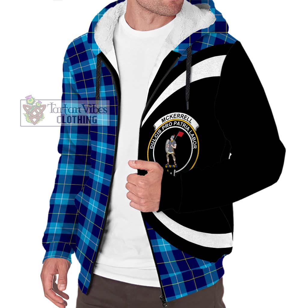 McKerrell Tartan Sherpa Hoodie with Family Crest Circle Style Unisex S - Tartan Vibes Clothing