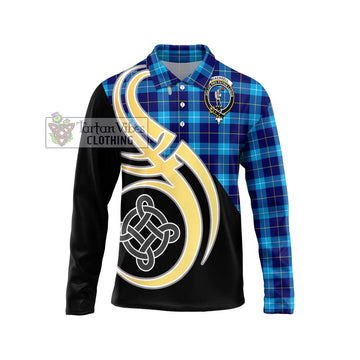 McKerrell Tartan Long Sleeve Polo Shirt with Family Crest and Celtic Symbol Style Unisex - Tartan Vibes Clothing