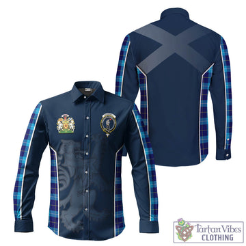 McKerrell Tartan Long Sleeve Button Up Shirt with Family Crest and Lion Rampant Vibes Sport Style Men's Shirt - Tartan Vibes Clothing