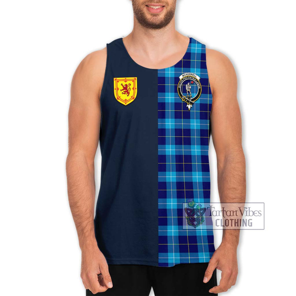 McKerrell Tartan Men's Tank Top Alba with Scottish Lion Royal Arm Half Style Men - Tartan Vibes Clothing