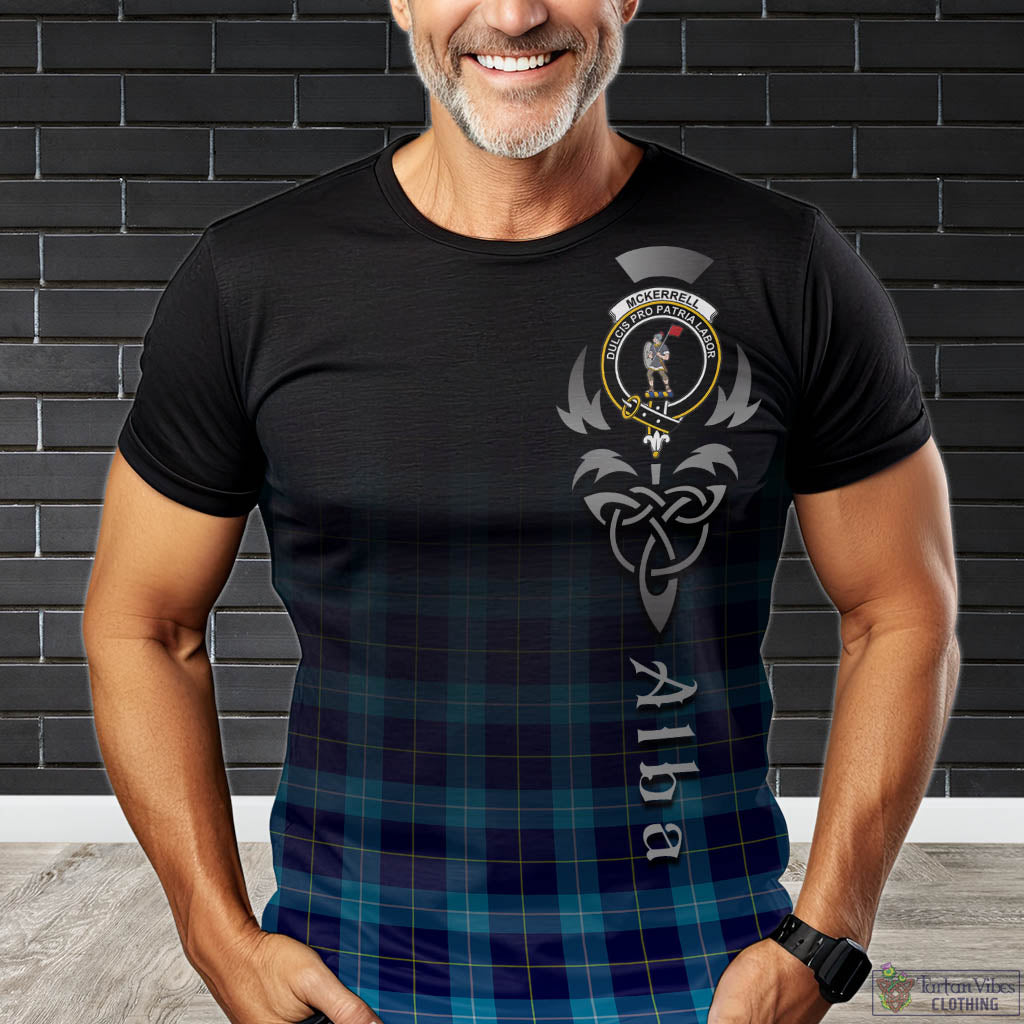 Tartan Vibes Clothing McKerrell Tartan T-Shirt Featuring Alba Gu Brath Family Crest Celtic Inspired