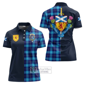 McKerrell Tartan Women's Polo Shirt Alba with Scottish Lion Royal Arm Half Style Women - Tartan Vibes Clothing