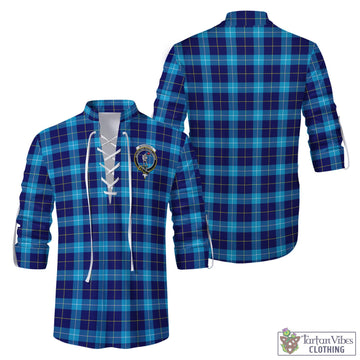 McKerrell Tartan Men's Scottish Traditional Jacobite Ghillie Kilt Shirt with Family Crest Men - Tartan Vibes Clothing