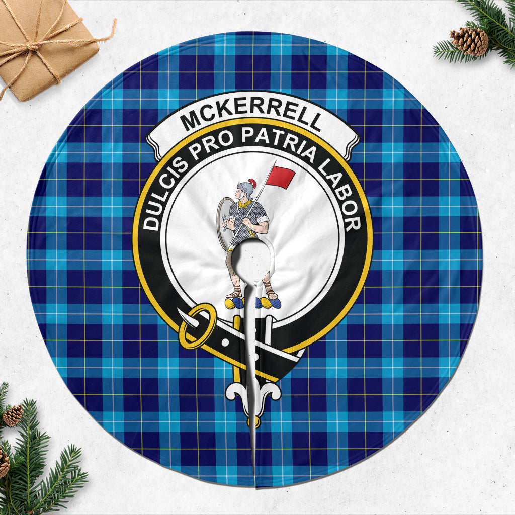 McKerrell Tartan Christmas Tree Skirt with Family Crest 47*47 inch - Tartan Vibes Clothing