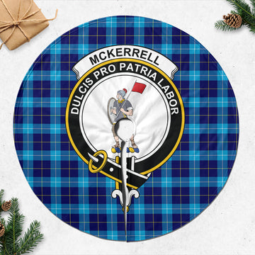 McKerrell Tartan Christmas Tree Skirt with Family Crest 47*47 inch - Tartan Vibes Clothing