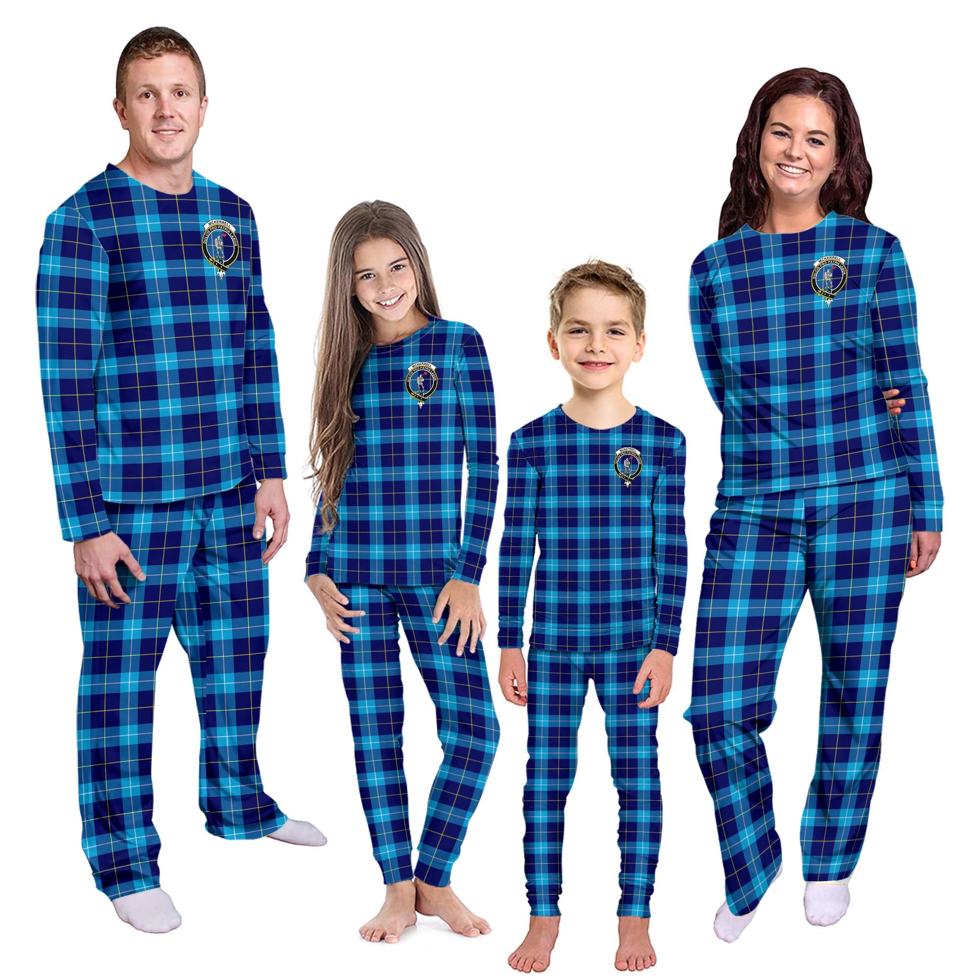 McKerrell Tartan Pajamas Family Set with Family Crest Kid - Tartan Vibes Clothing
