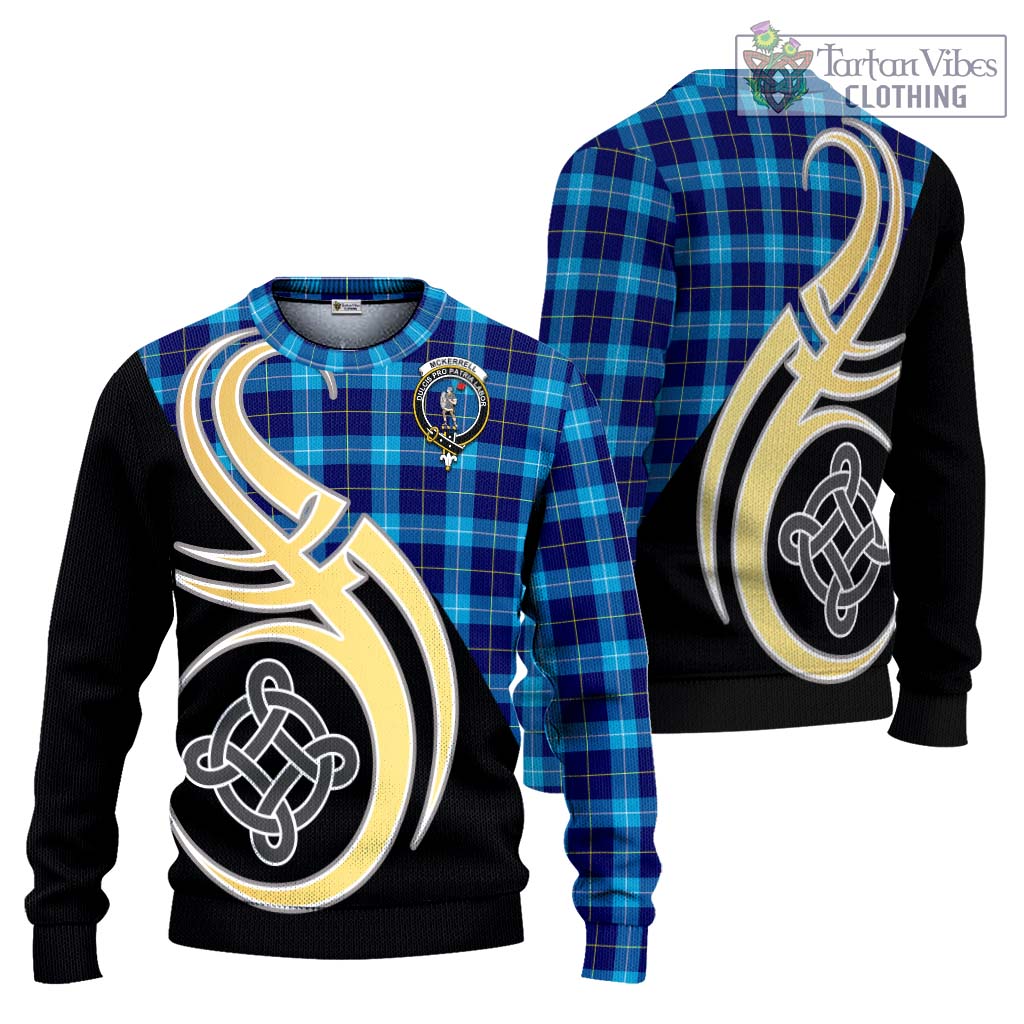 McKerrell Tartan Ugly Sweater with Family Crest and Celtic Symbol Style Unisex - Tartan Vibes Clothing