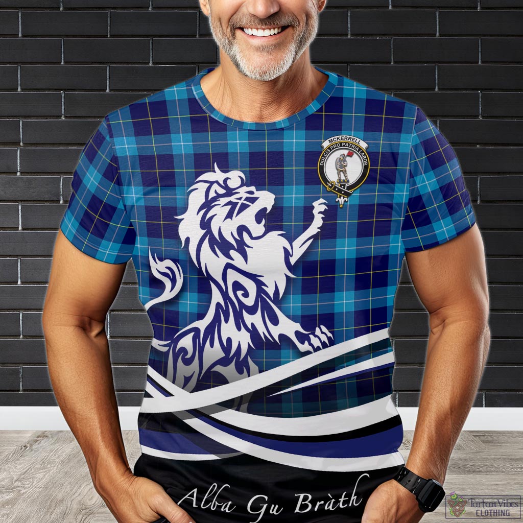 McKerrell Tartan T-Shirt with Alba Gu Brath Regal Lion Emblem Kid's Shirt - Tartan Vibes Clothing