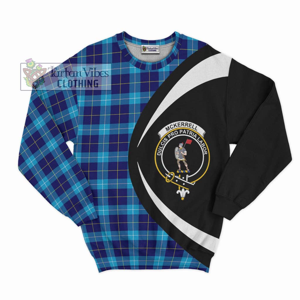 McKerrell Tartan Sweatshirt with Family Crest Circle Style Unisex - Tartan Vibes Clothing