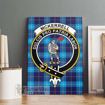 McKerrell Tartan Canvas Print Wall Art with Family Crest Without Frame - Tartan Vibes Clothing