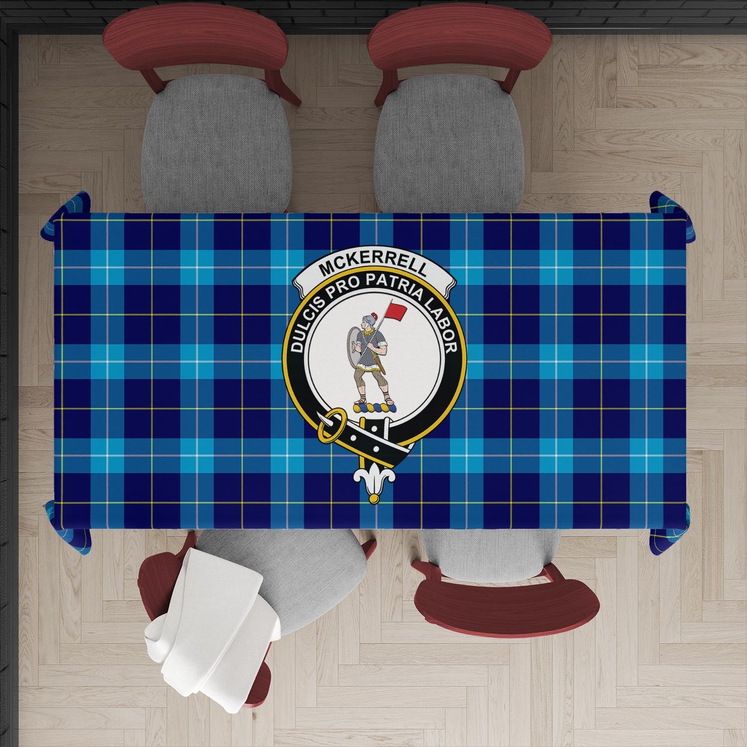 McKerrell Tartan Tablecloth with Family Crest XL 57.1"x70.9"(145x180cm) - Tartan Vibes Clothing