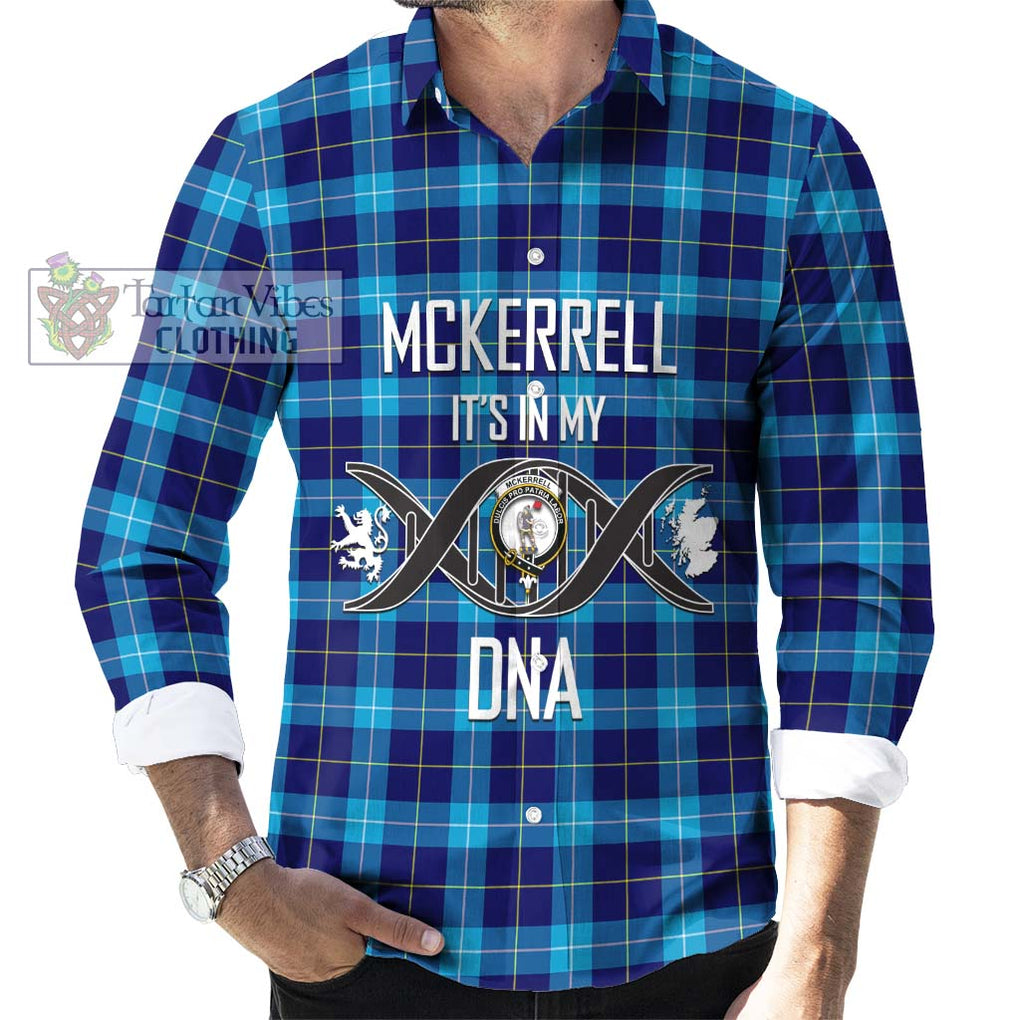 McKerrell Tartan Long Sleeve Button Shirt with Family Crest DNA In Me Style Men's Shirt S - Tartanvibesclothing Shop