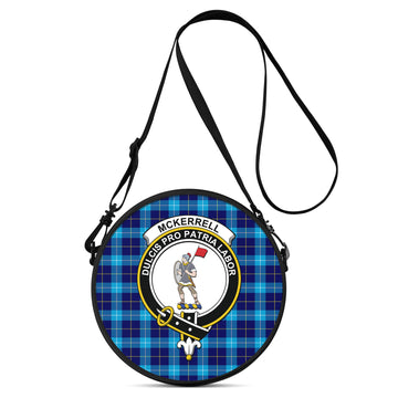 McKerrell Tartan Round Satchel Bags with Family Crest One Size 9*9*2.7 inch - Tartan Vibes Clothing
