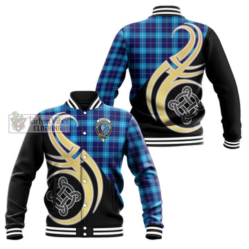 McKerrell Tartan Baseball Jacket with Family Crest and Celtic Symbol Style