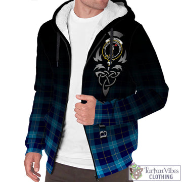 McKerrell Tartan Sherpa Hoodie Featuring Alba Gu Brath Family Crest Celtic Inspired Unisex - Tartan Vibes Clothing
