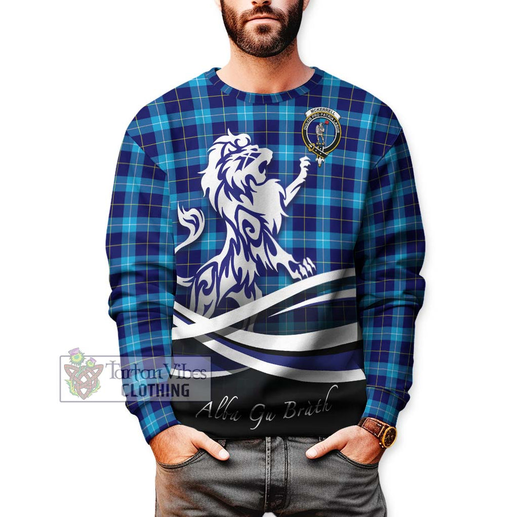 McKerrell Tartan Sweatshirt with Alba Gu Brath Regal Lion Emblem Unisex - Tartan Vibes Clothing