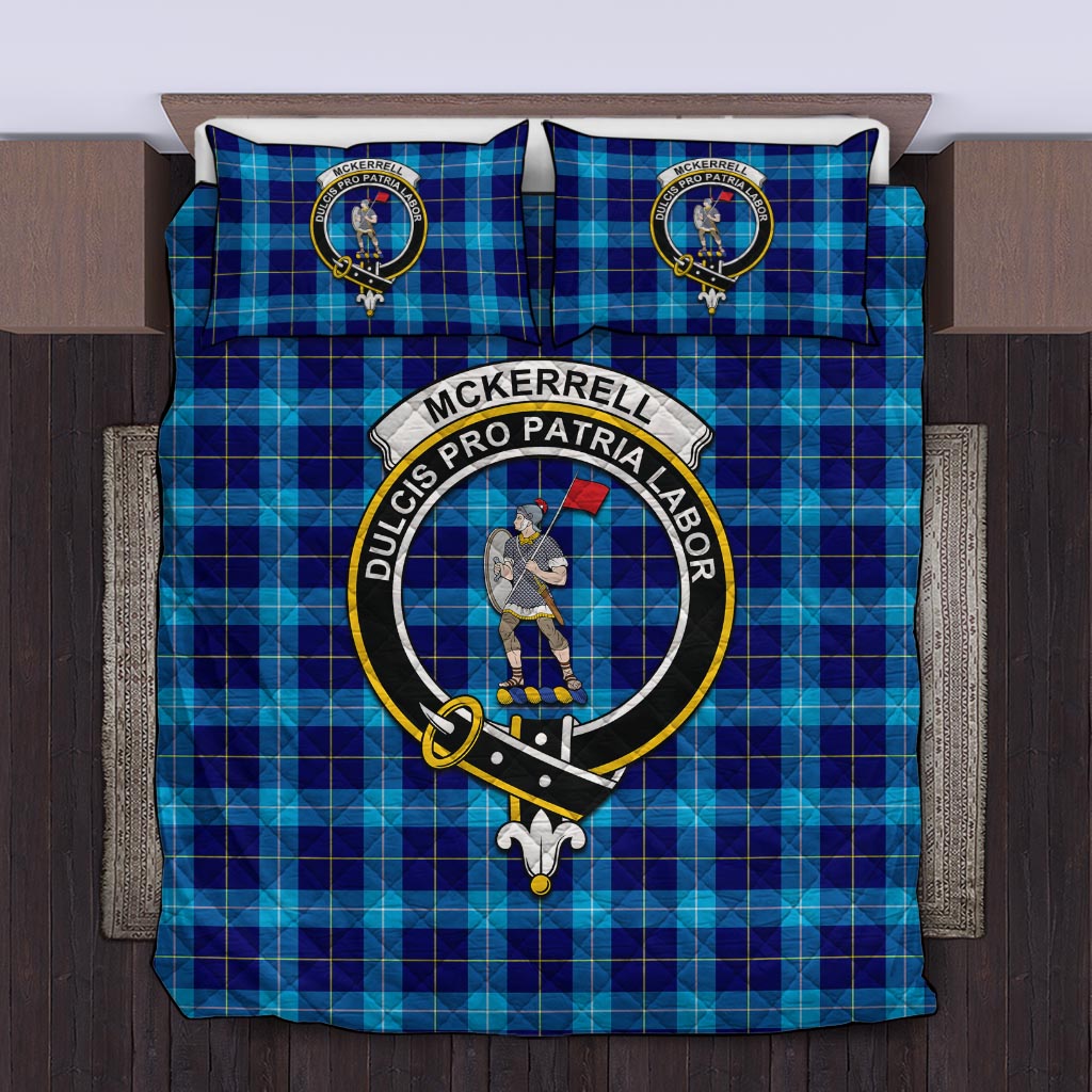 McKerrell Tartan Quilt Bed Set with Family Crest King - Tartan Vibes Clothing