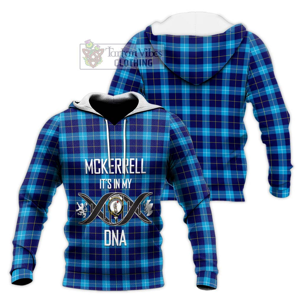 McKerrell Tartan Knitted Hoodie with Family Crest DNA In Me Style Unisex Knitted Pullover Hoodie - Tartan Vibes Clothing
