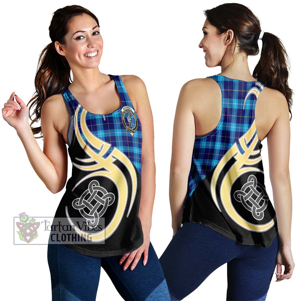 McKerrell Tartan Women's Racerback Tanks with Family Crest and Celtic Symbol Style 4XL - Tartan Vibes Clothing