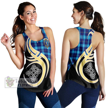 McKerrell Tartan Women's Racerback Tanks with Family Crest and Celtic Symbol Style 4XL - Tartan Vibes Clothing