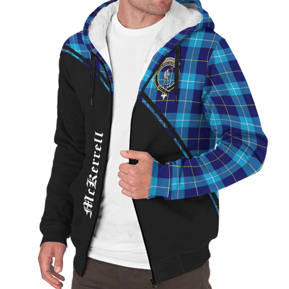 McKerrell Tartan Sherpa Hoodie with Family Crest Curve Style Unisex - Tartan Vibes Clothing