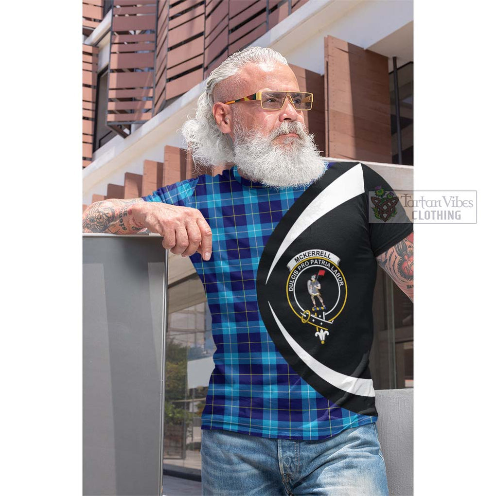 McKerrell Tartan Cotton T-shirt with Family Crest Circle Style Men's Shirt - Tartan Vibes Clothing