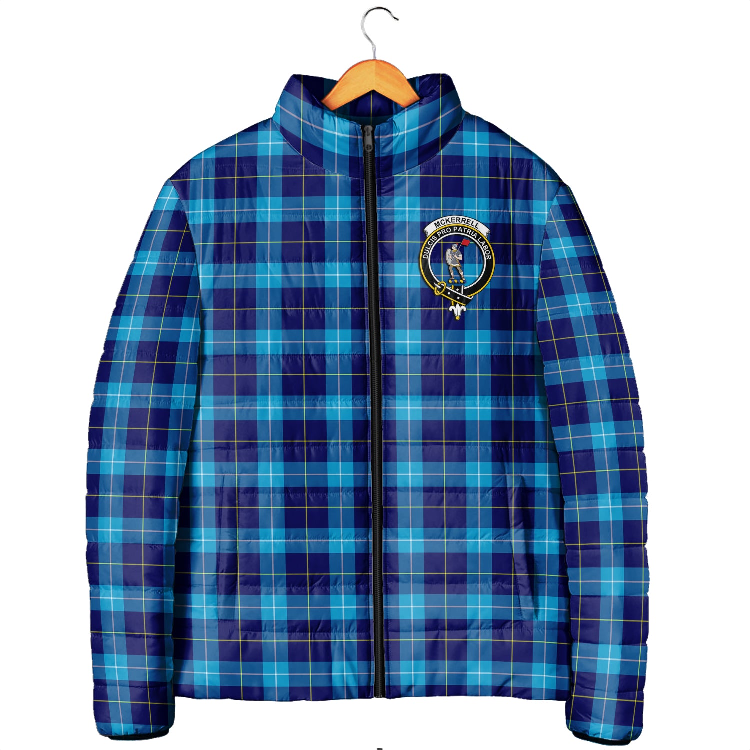 McKerrell Tartan Padded Jacket with Family Crest Men's Padded Jacket - Tartan Vibes Clothing