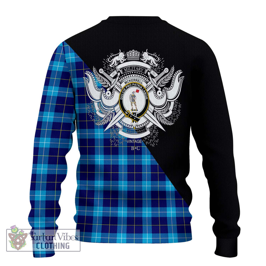 McKerrell Tartan Ugly Sweater with Family Crest and Military Logo Style - Tartan Vibes Clothing