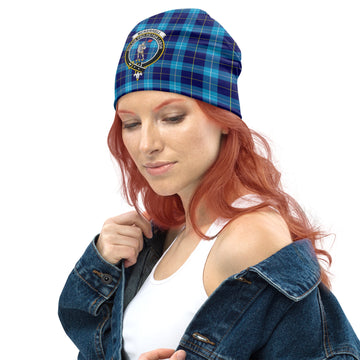 McKerrell Tartan Beanies Hat with Family Crest - Tartan Vibes Clothing