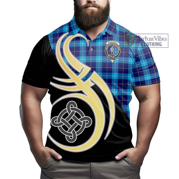 McKerrell Tartan Polo Shirt with Family Crest and Celtic Symbol Style - Tartan Vibes Clothing