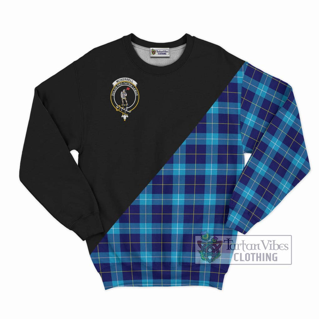 McKerrell Tartan Sweatshirt with Family Crest and Military Logo Style - Tartan Vibes Clothing