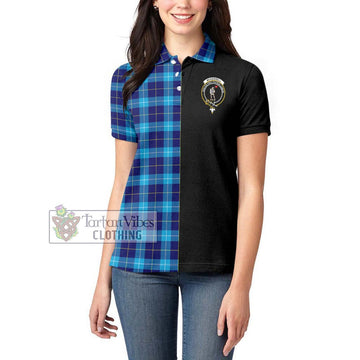 McKerrell Tartan Women's Polo Shirt with Family Crest and Half Of Me Style