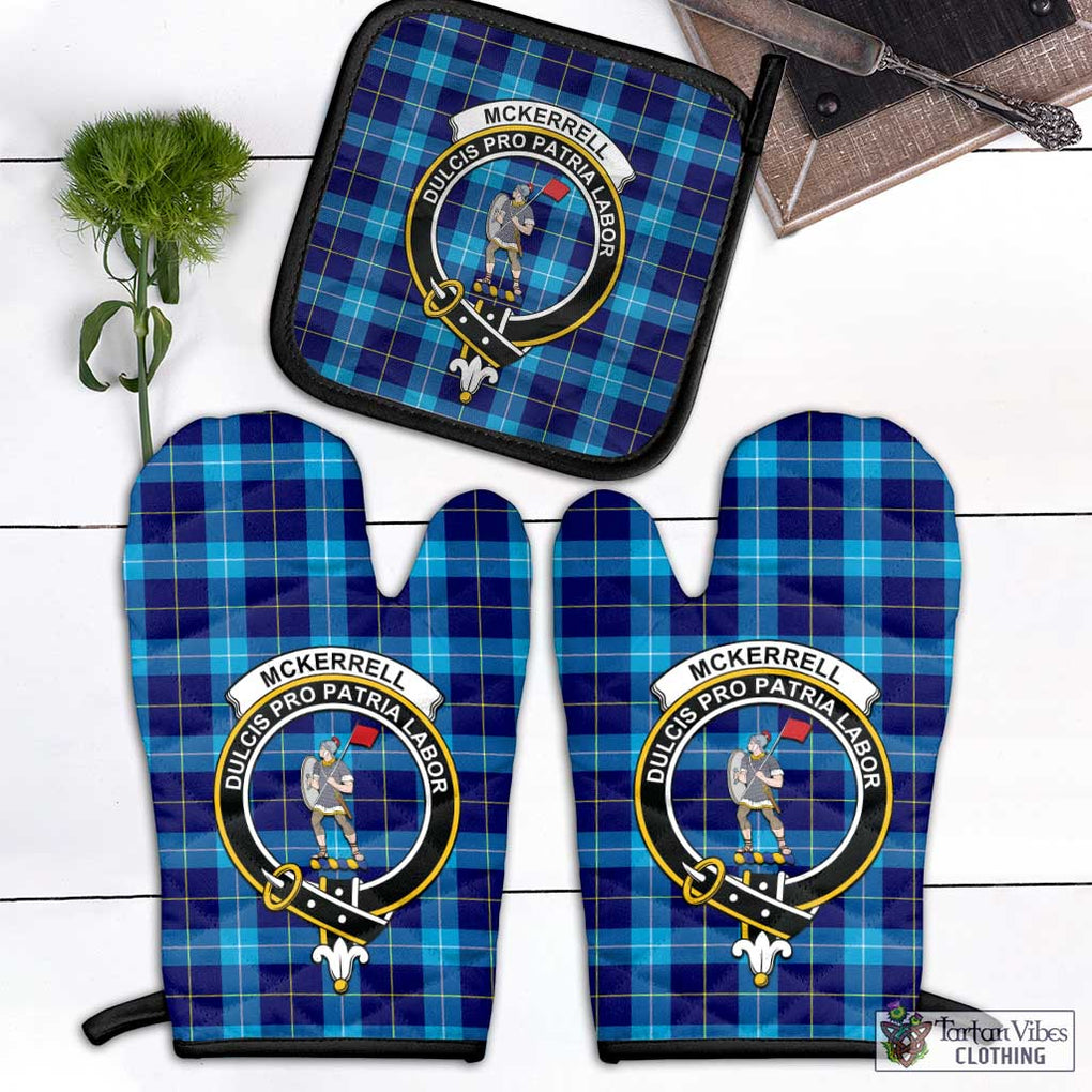 McKerrell Tartan Combo Oven Mitt & Pot-Holder with Family Crest - Tartan Vibes Clothing