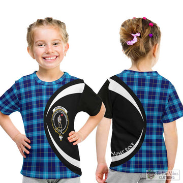 McKerrell Tartan Kid T-Shirt with Family Crest Circle Style - Tartan Vibes Clothing