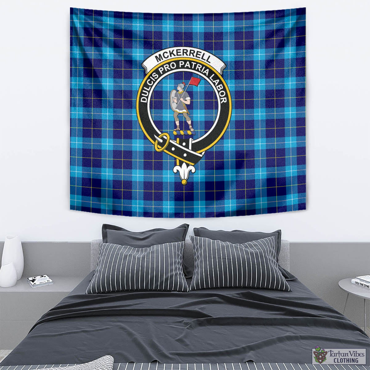 McKerrell Tartan Tapestry Wall Hanging and Home Decor for Room with Family Crest - Tartan Vibes Clothing