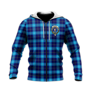 McKerrell Tartan Knitted Hoodie with Family Crest Unisex Knitted Zip Hoodie - Tartan Vibes Clothing