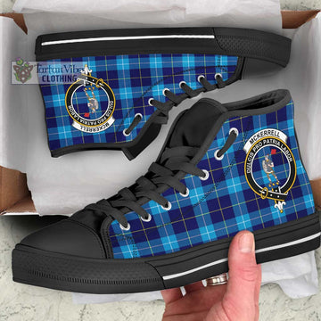 McKerrell Tartan High Top Shoes with Family Crest - Tartan Vibes Clothing