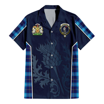 McKerrell Tartan Hawaiian Shirt with Family Crest and Scottish Thistle Vibes Sport Style - Tartan Vibes Clothing