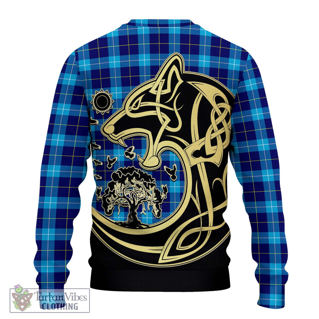 McKerrell Tartan Ugly Sweater with Family Crest Celtic Wolf Style - Tartan Vibes Clothing