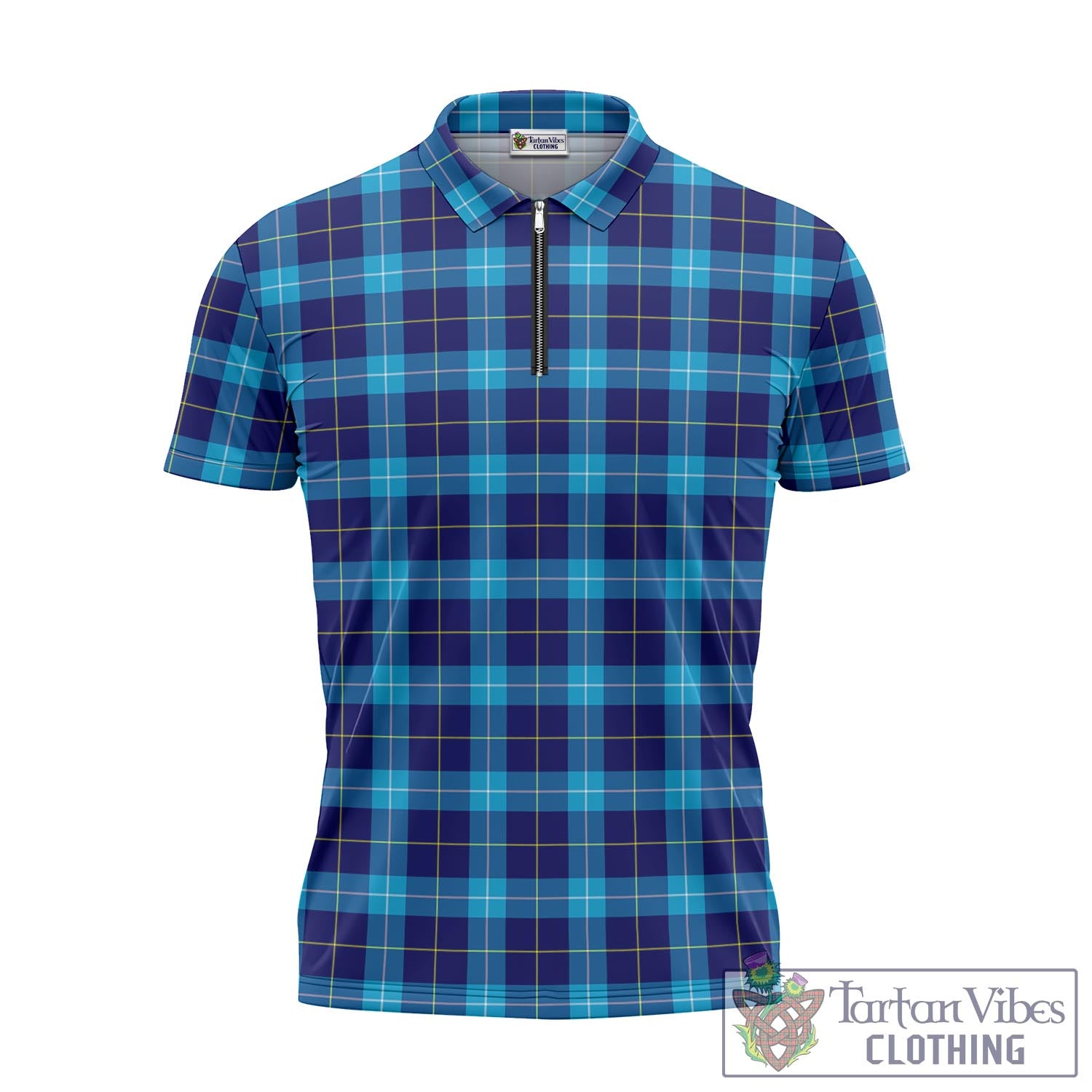 Tartan Vibes Clothing McKerrell Tartan Zipper Polo Shirt
