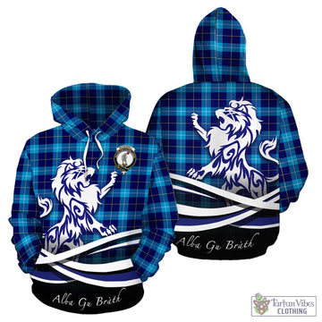 McKerrell Tartan Hoodie with Alba Gu Brath Regal Lion Emblem - Tartan Vibes Clothing