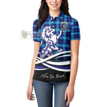 McKerrell Tartan Women's Polo Shirt with Alba Gu Brath Regal Lion Emblem