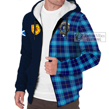 McKerrell Tartan Sherpa Hoodie Alba with Scottish Lion Royal Arm Half Style - Tartan Vibes Clothing