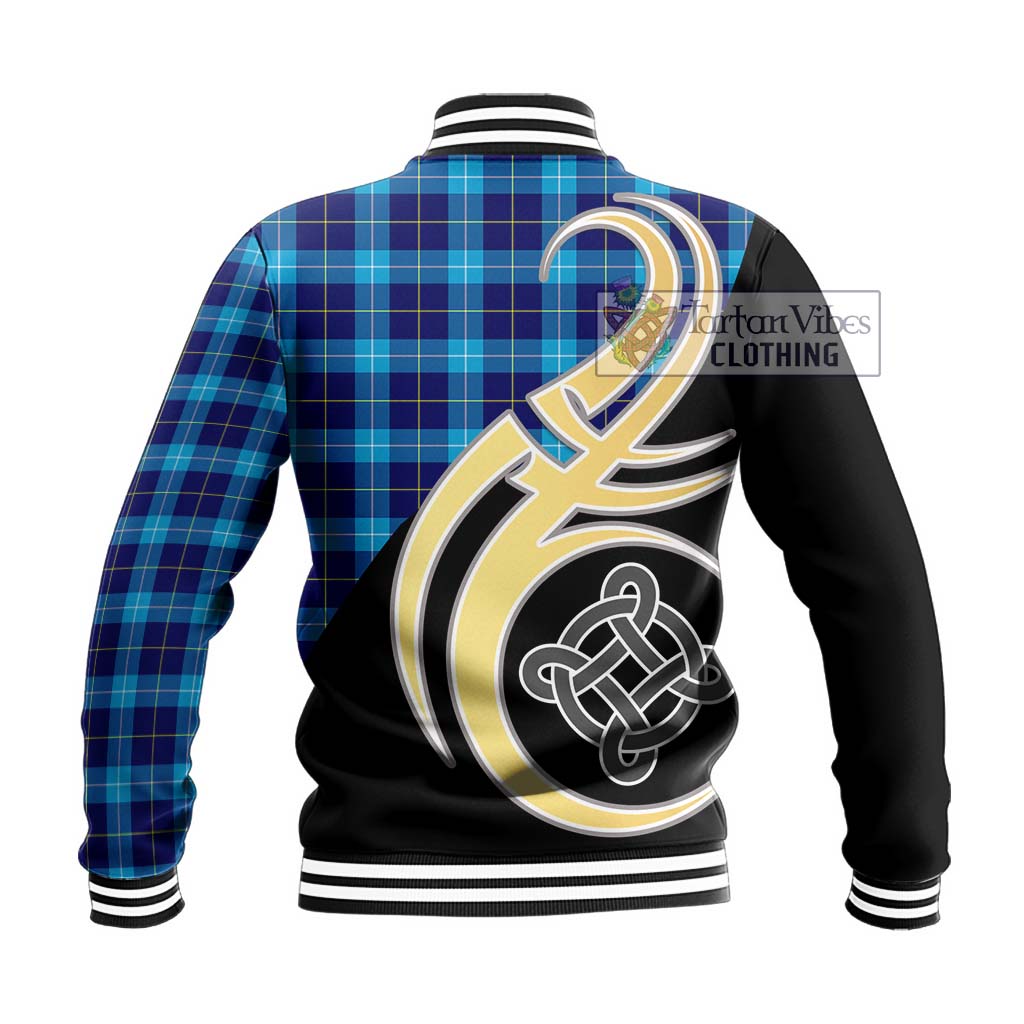 McKerrell Tartan Baseball Jacket with Family Crest and Celtic Symbol Style - Tartan Vibes Clothing