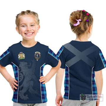 McKerrell Tartan Kid T-Shirt with Family Crest and Lion Rampant Vibes Sport Style - Tartan Vibes Clothing