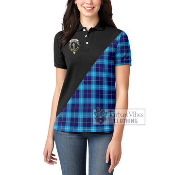 McKerrell Tartan Women's Polo Shirt with Family Crest and Military Logo Style