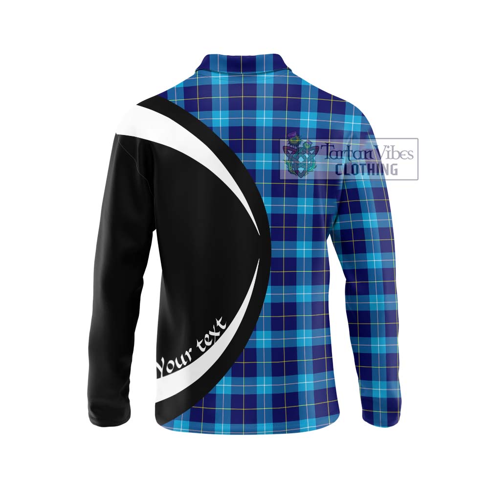 McKerrell Tartan Long Sleeve Polo Shirt with Family Crest Circle Style - Tartan Vibes Clothing